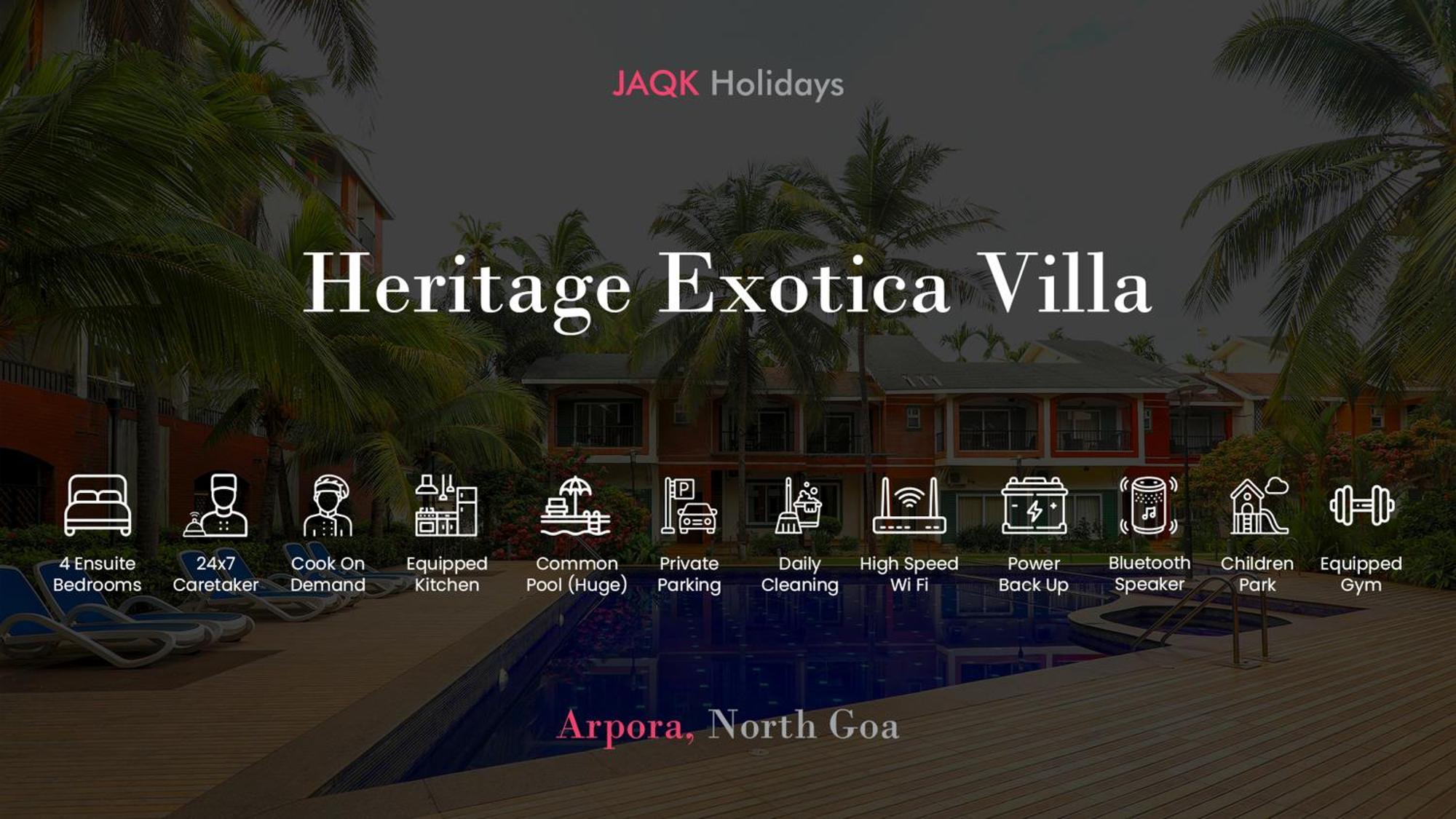 Heritage Exotica Villa - 4Bhk, باغا المظهر الخارجي الصورة